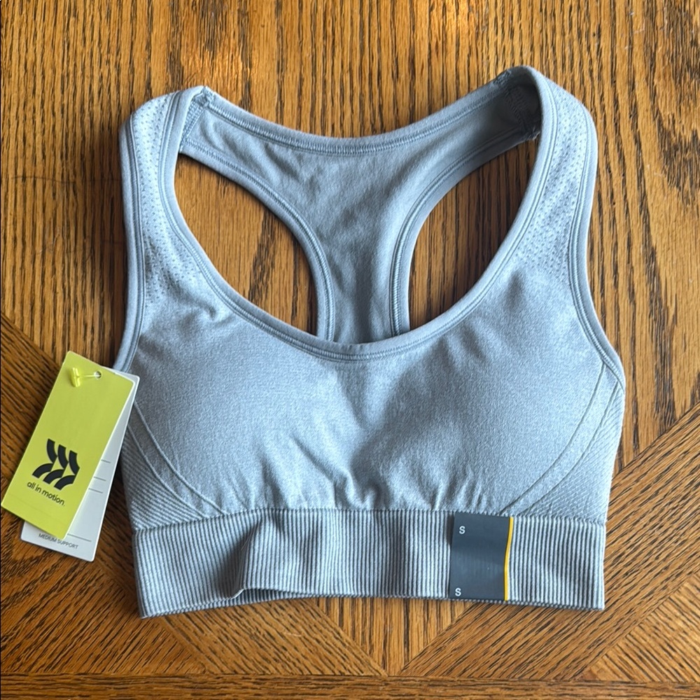 All in Motion Light Gray Racerback Sports Bra